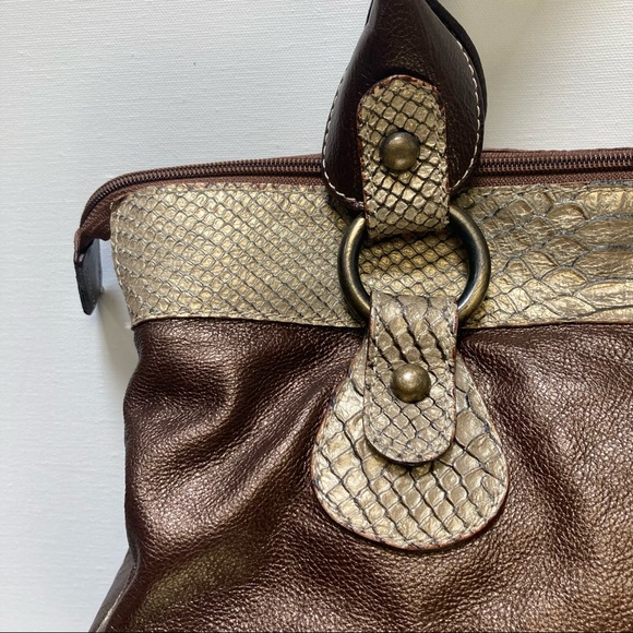 PULICATI. Fine Italian leather, extra large bag. - Picture 14 of 16